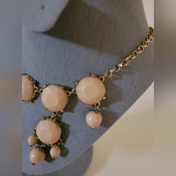 Vintage ETC! Statement Gold Tone Peach Pink Creme Tone Bubbles - Picture 3 of 6